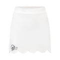 Women Scallop White Skirt