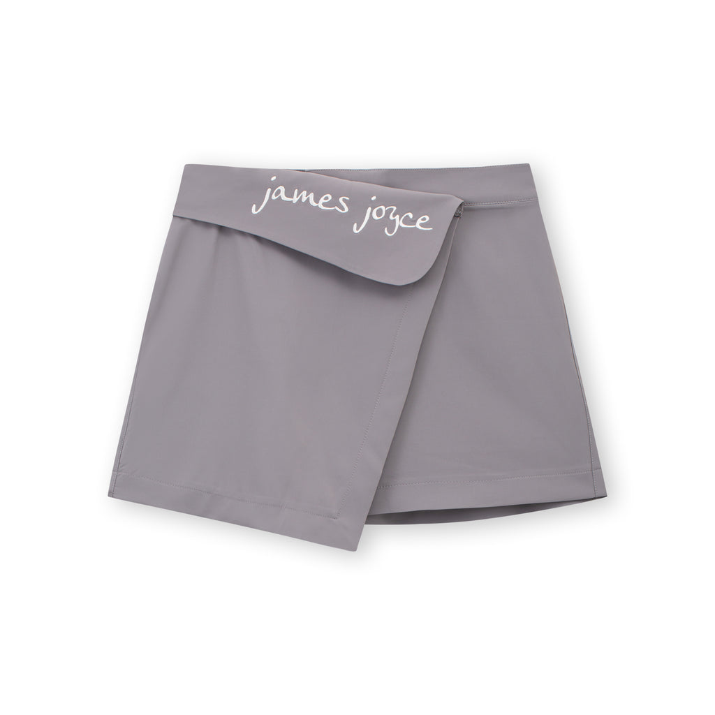 Women Embroidered Grey Skort