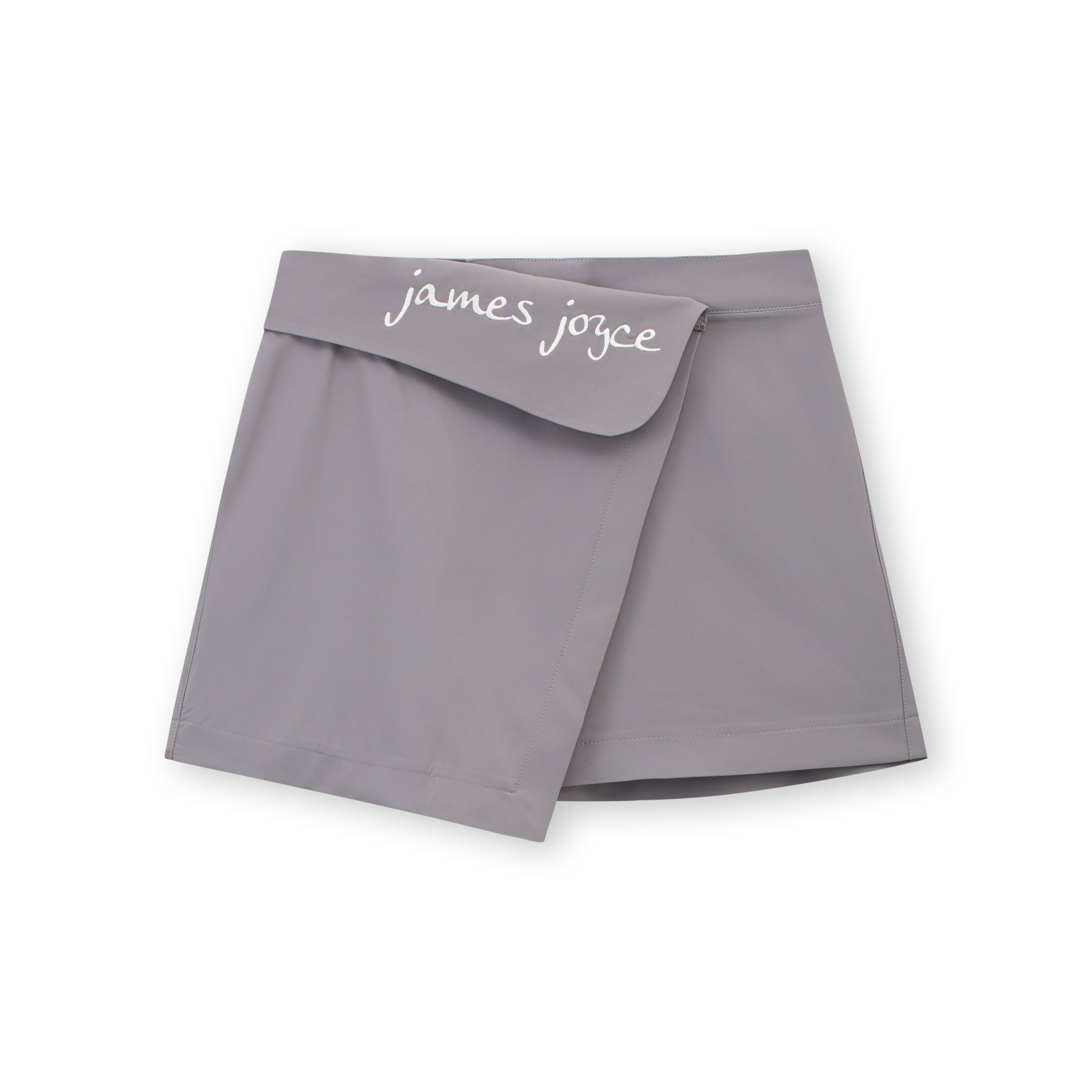 [Set Special]Women Striped Grey Polo & Women Embroidered Grey Skort