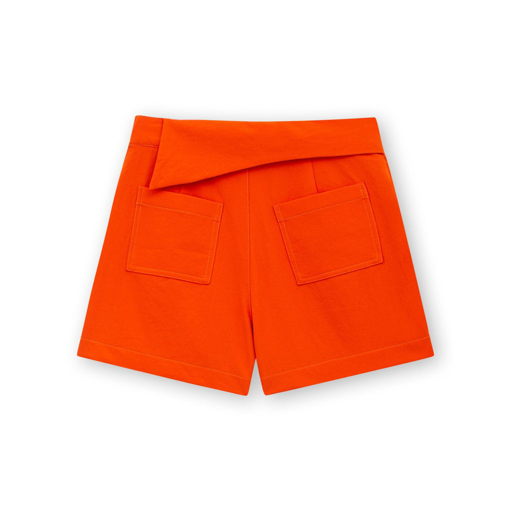 Women Embroidered Orange Skort