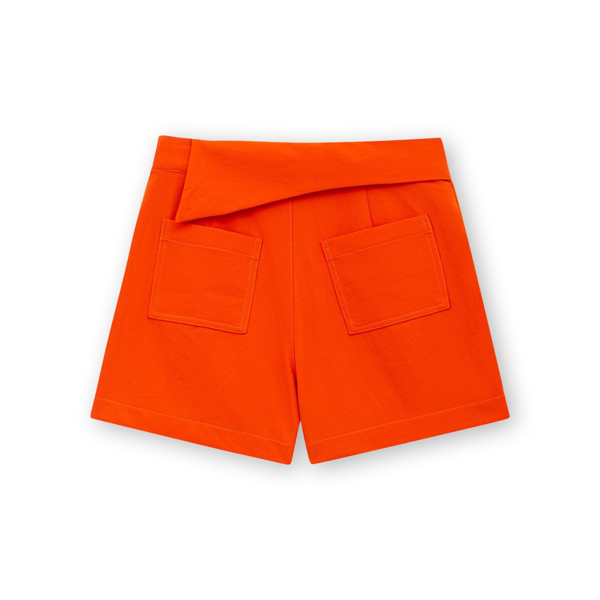 Women Embroidered Orange Skort