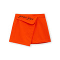 Women Embroidered Orange Skort