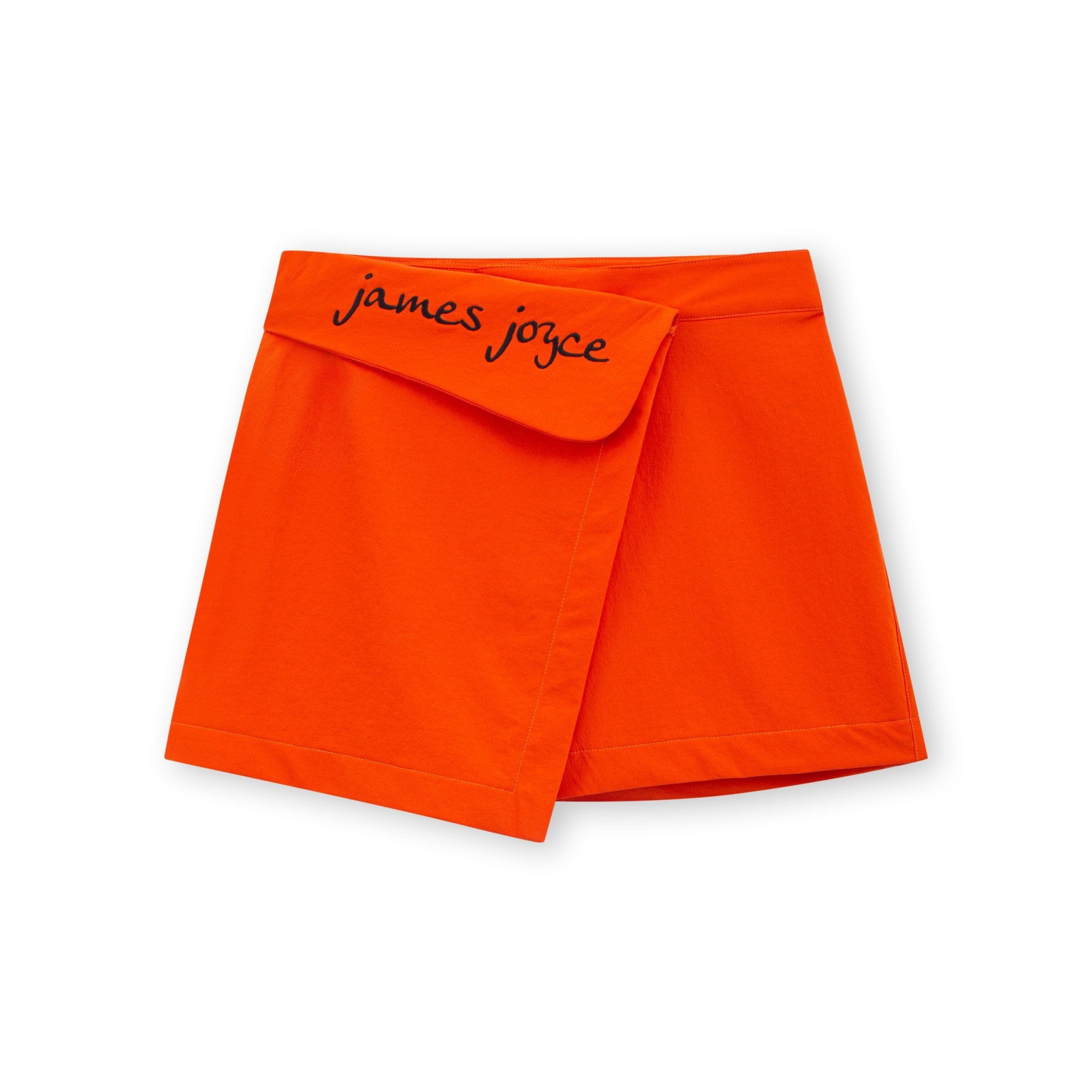 Women Embroidered Orange Skort