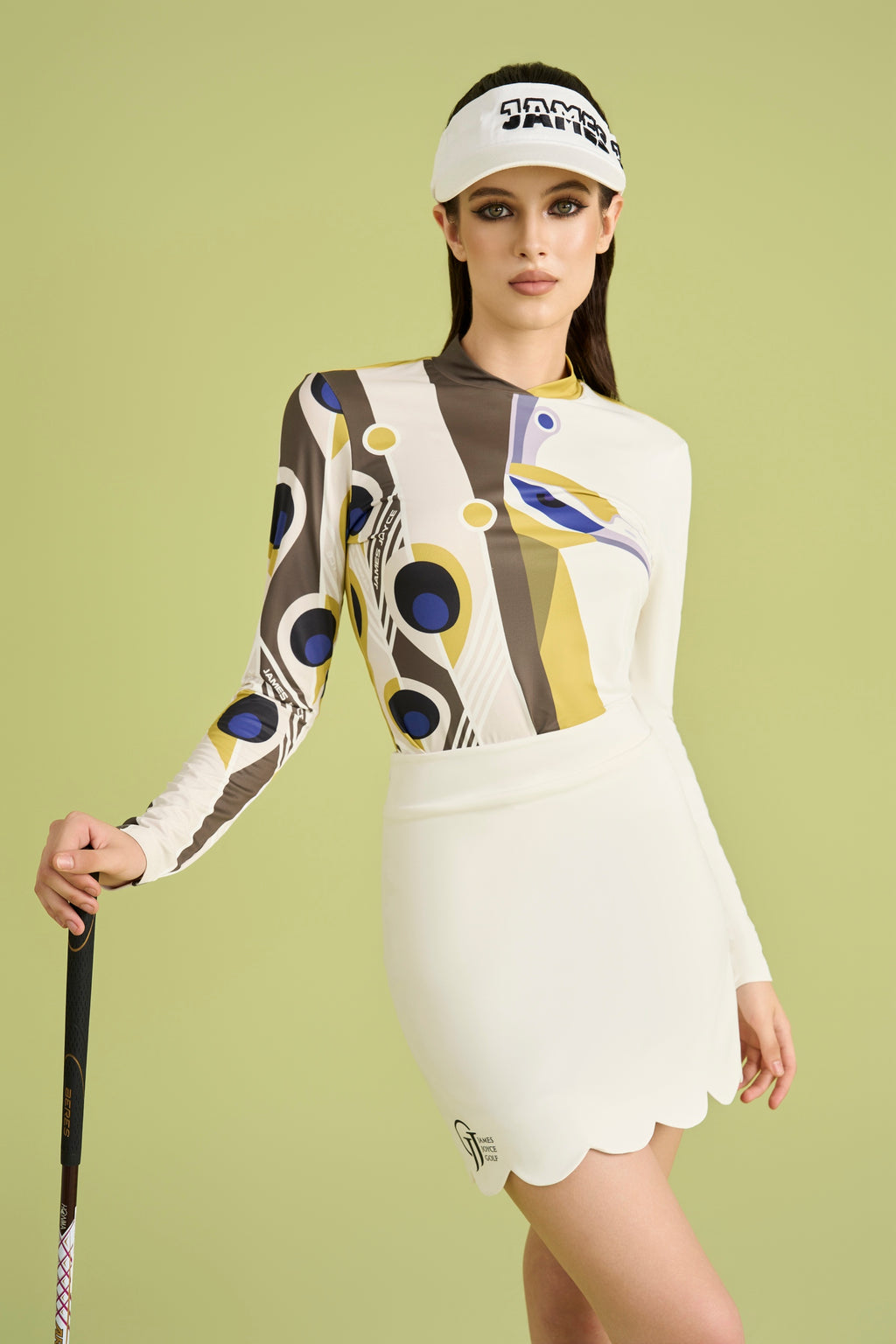 Women Scallop White Skirt