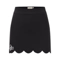 Women Scallop Black Skirt