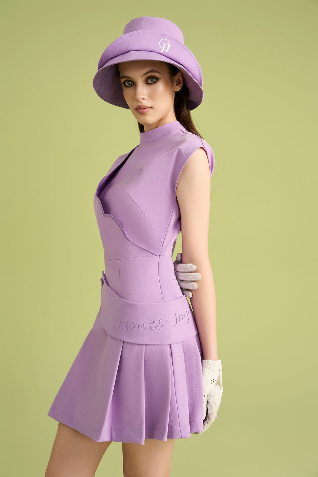 Women Scallop Violet Dress