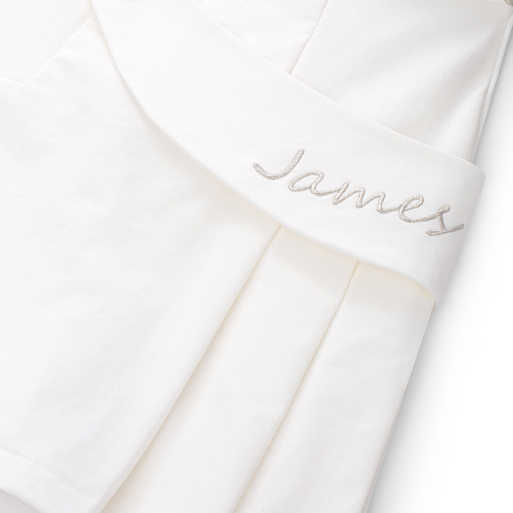 Women Scallop White Dress