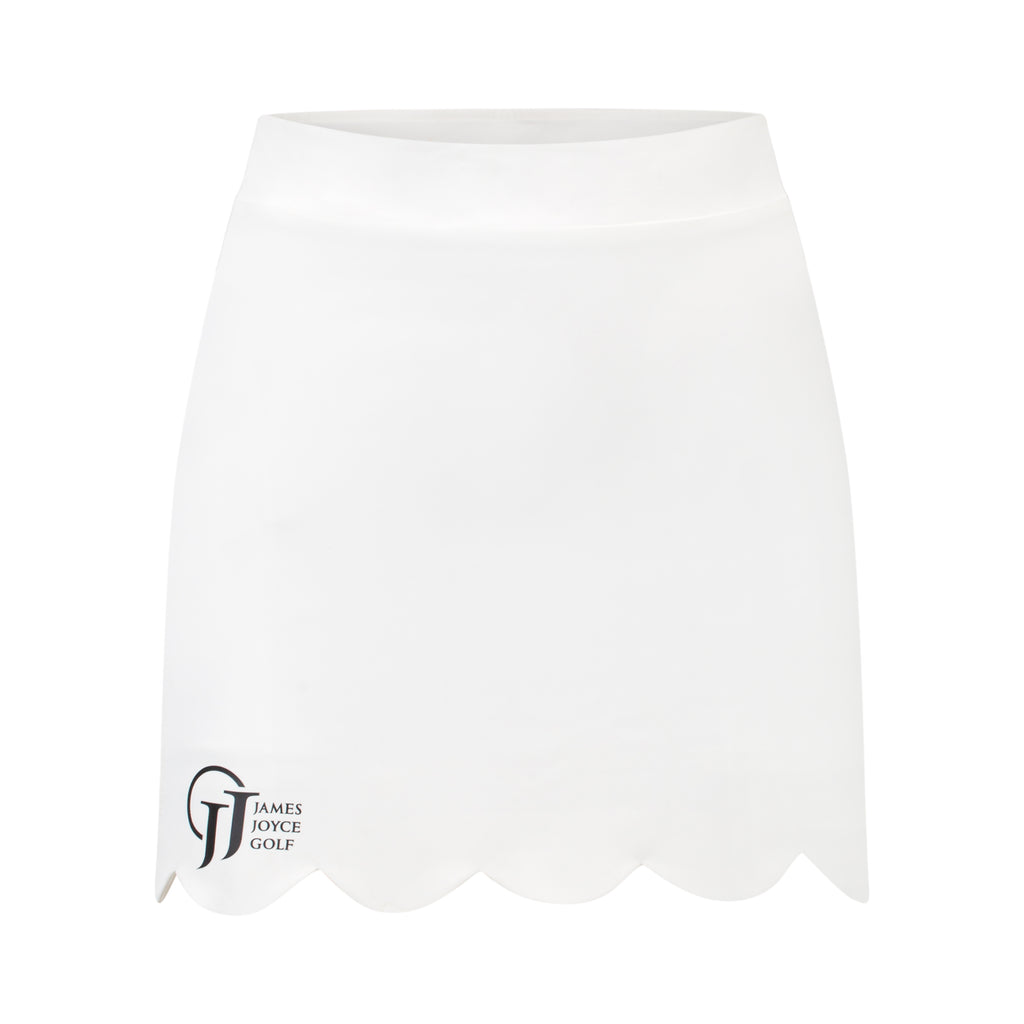 [Set Special]Women Houndstooth Pink Polo & Women Scallop White Skirt & Hat