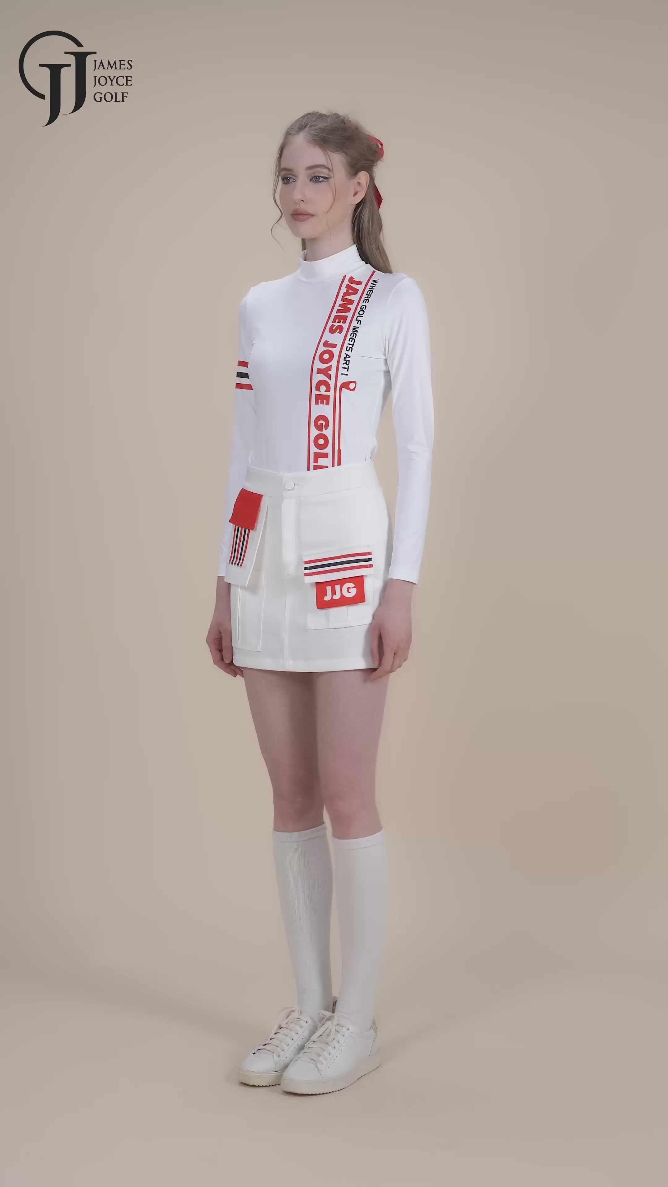 女士红&amp;黑 JJG 衬衫