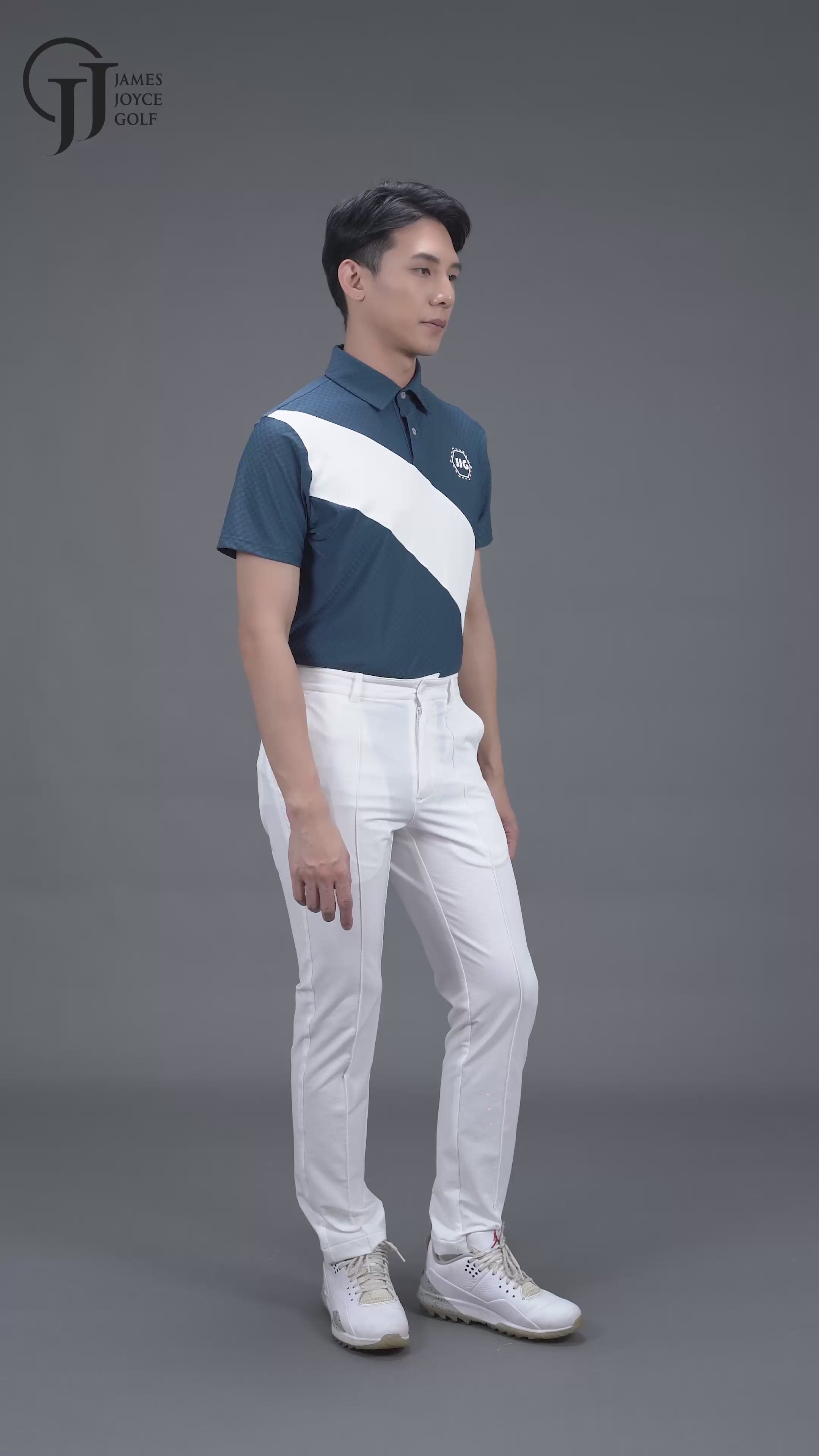 男士绿头鸭 &amp; 白色 Polo 衫