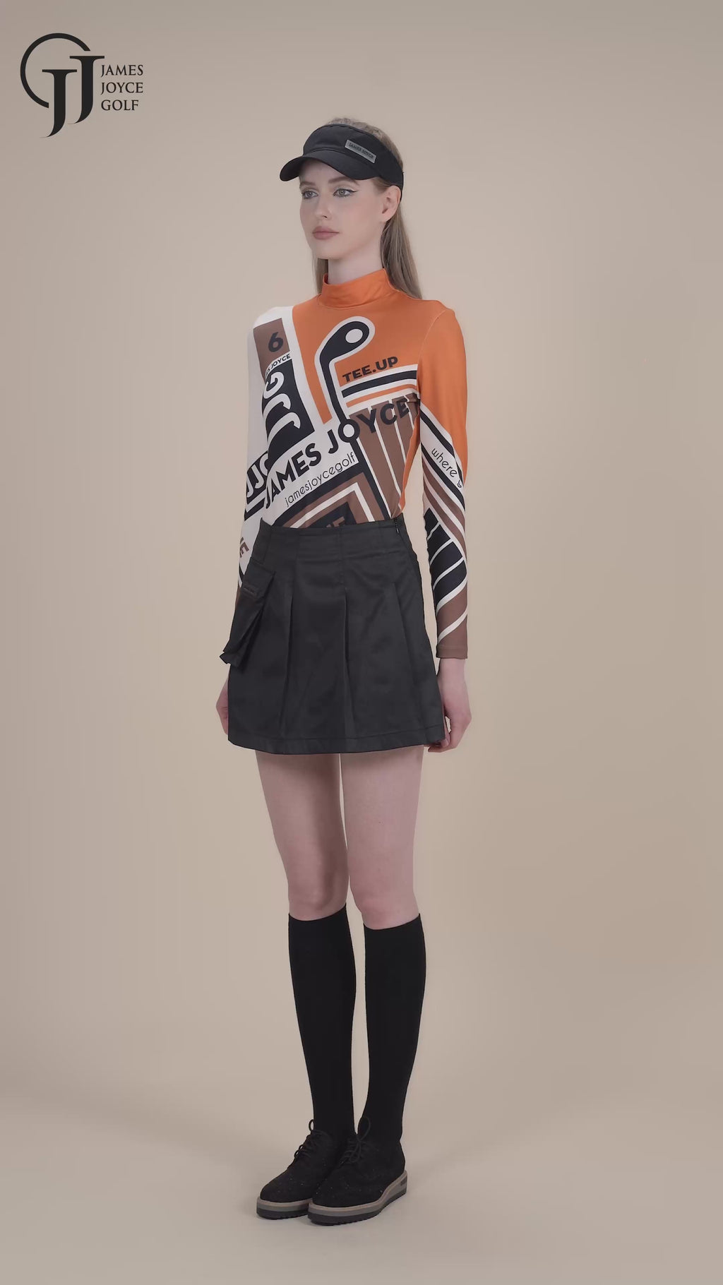 女式橙色包豪斯衬衫