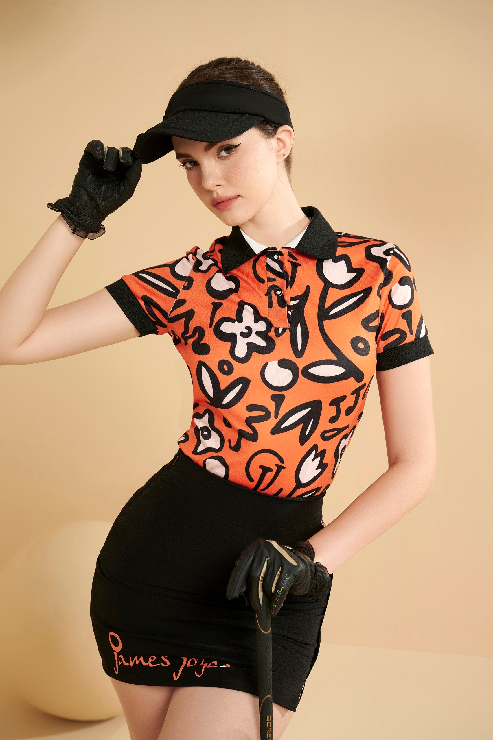 WOMEN ORANGE FLOWER SKIRT