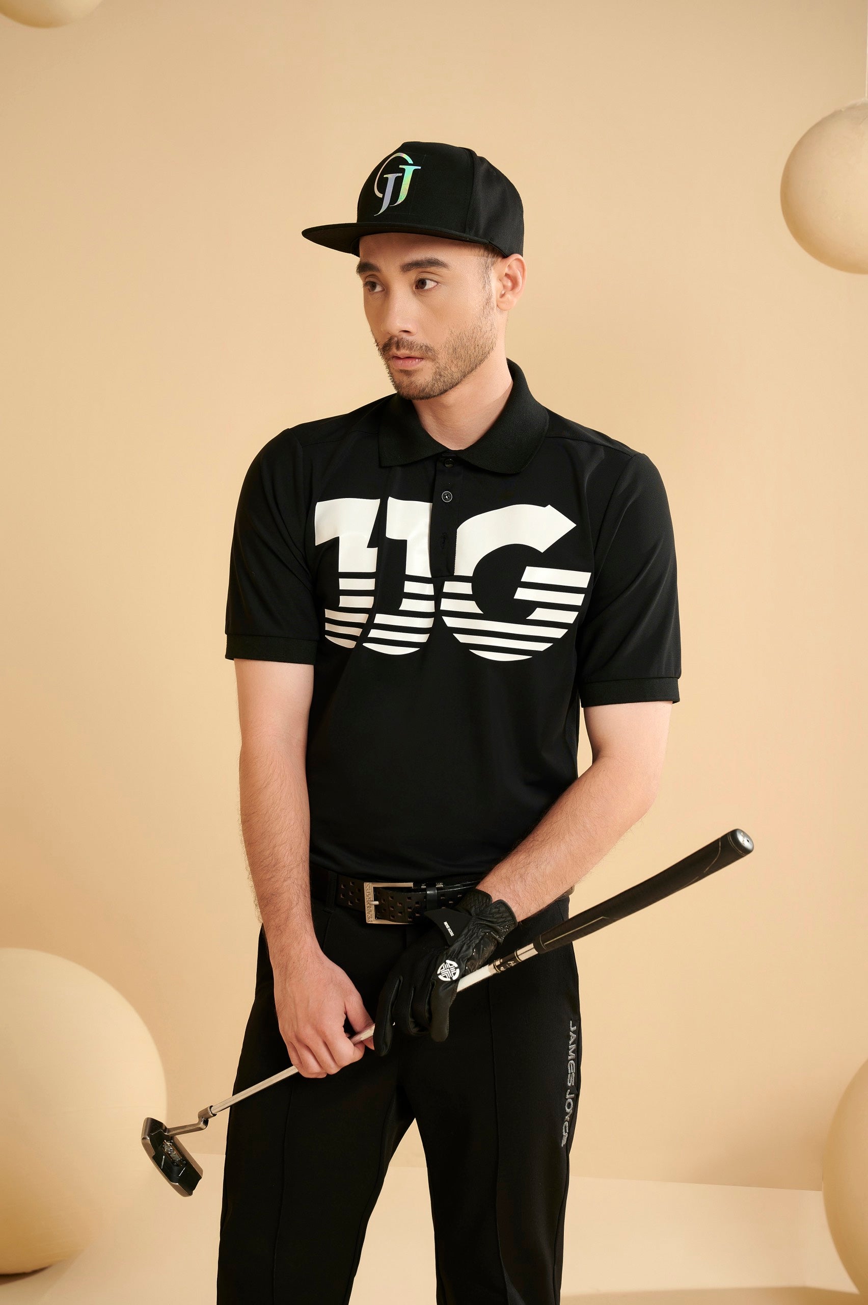 MEN BLACK JJG POLO