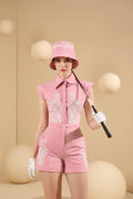 [SET SPECIAL] OUTFIT + HAT Women Tulip Pink Jumpsuit SET