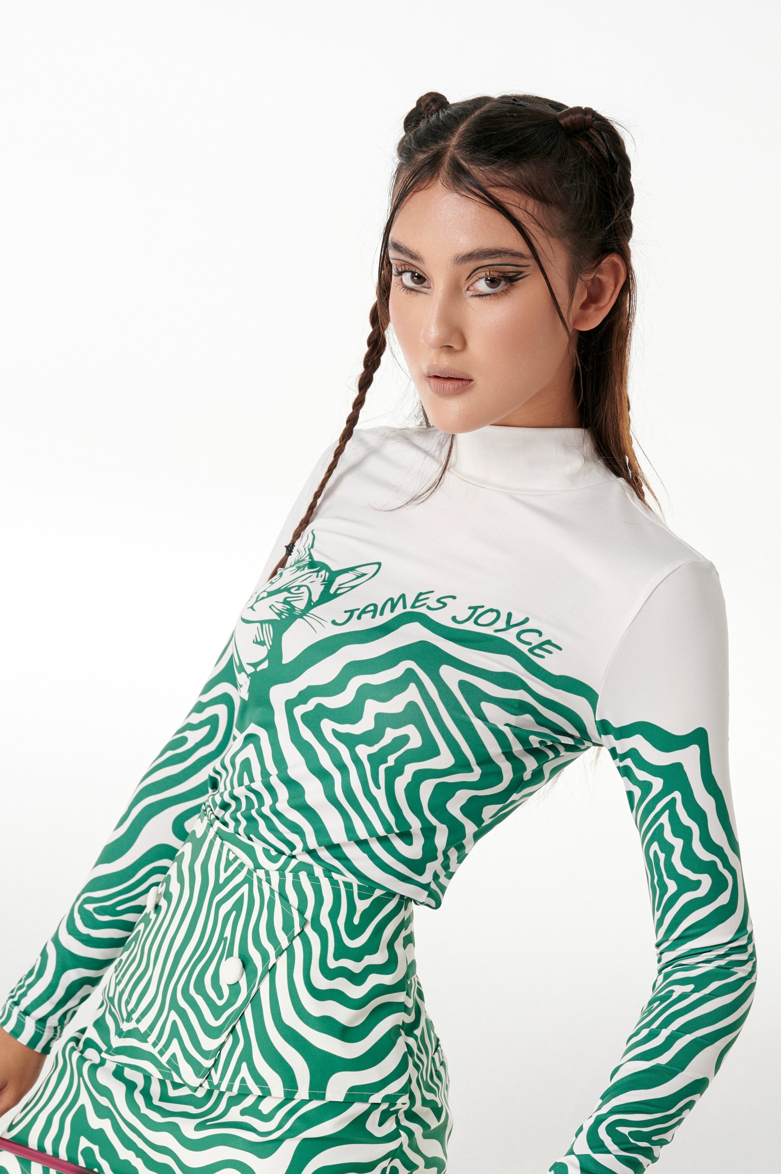 Women GREEN CAT Shirt