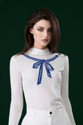 蝴蝶结白衬衫