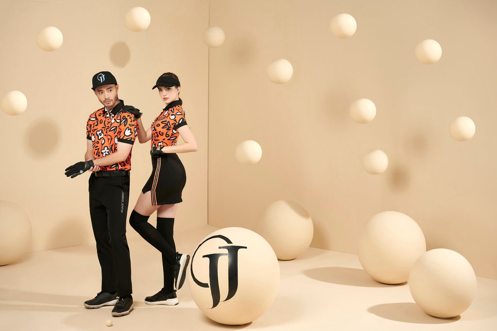 MEN ORANGE FLOWER POLO