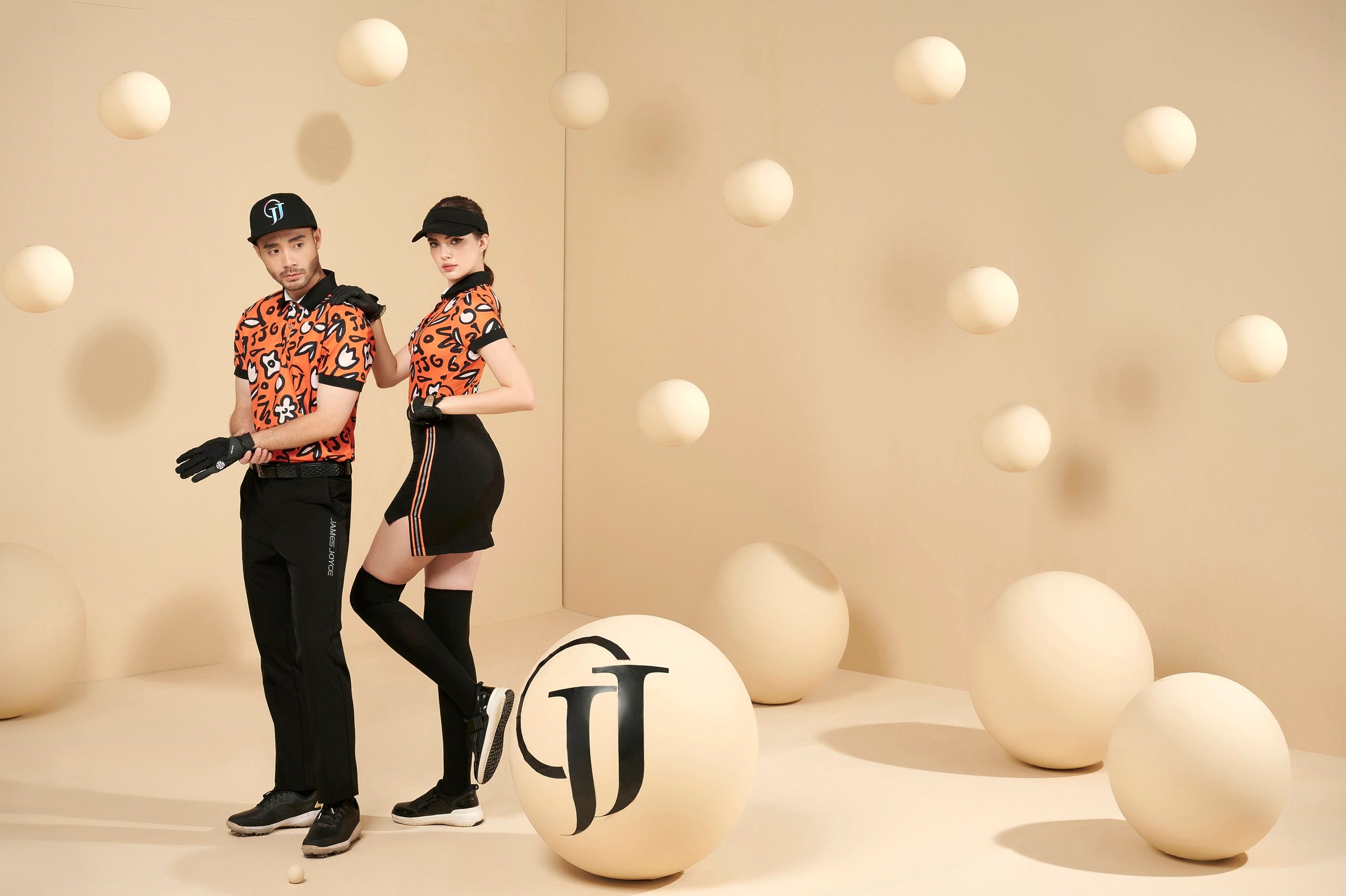 MEN ORANGE FLOWER POLO