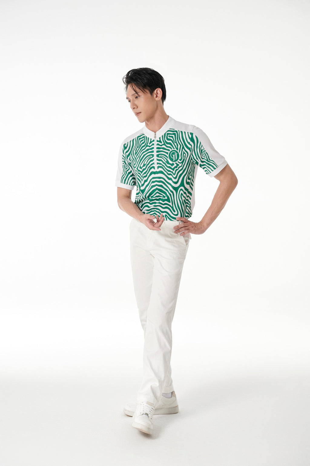 男款JJG白色裤子