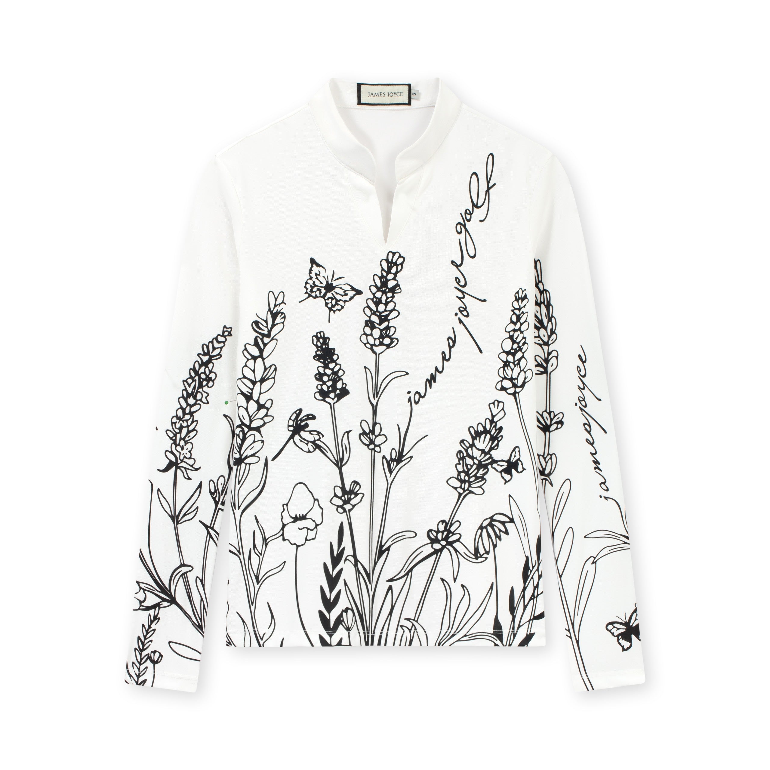 WOMEN WHITE LAVENDER SHIRT