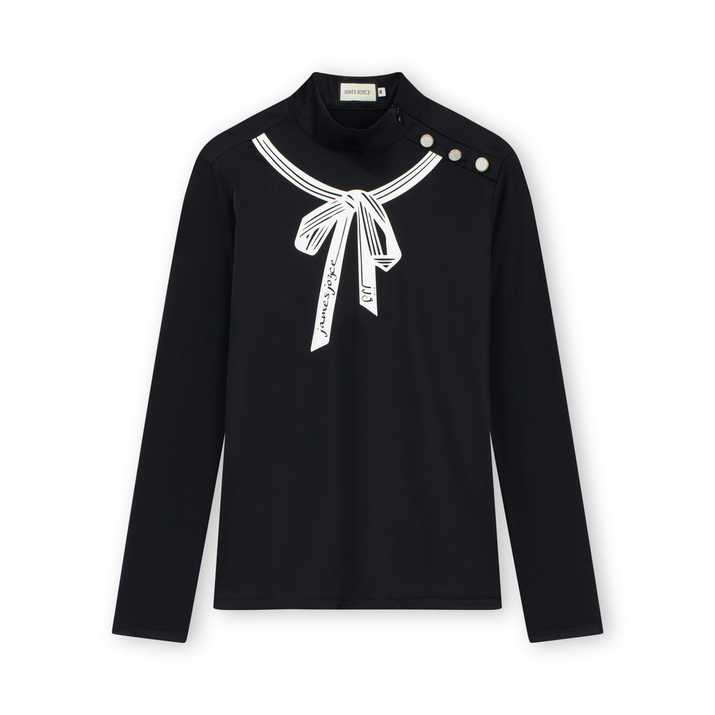 蝴蝶结黑色衬衫