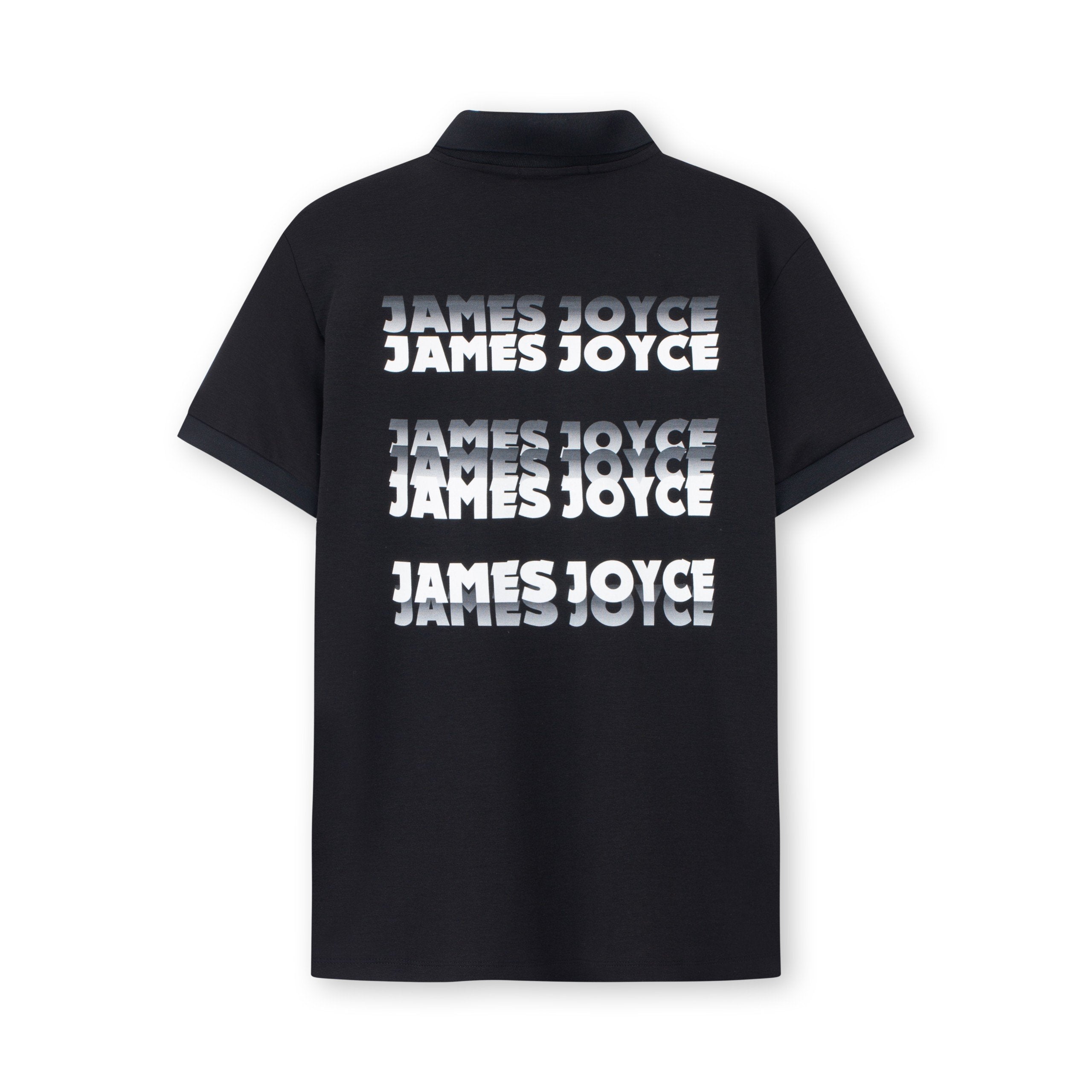 Men Black Faded Print Polo