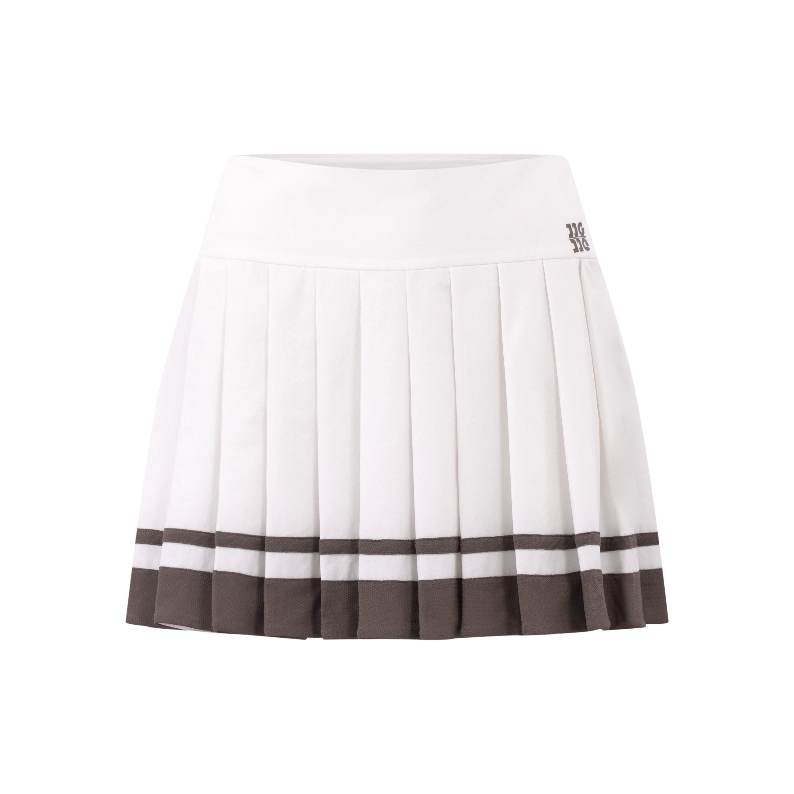 Brown & White pleated Skirt