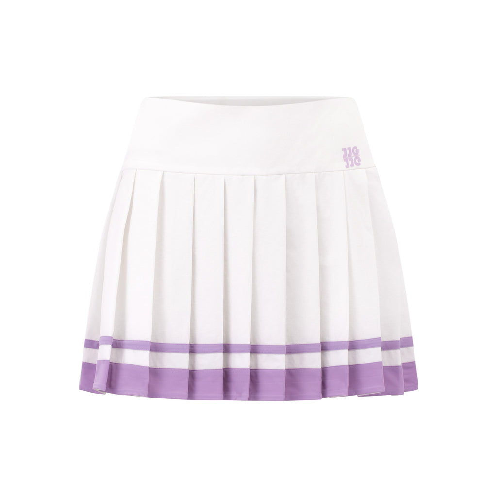 女士淡紫色褪色印花半身裙