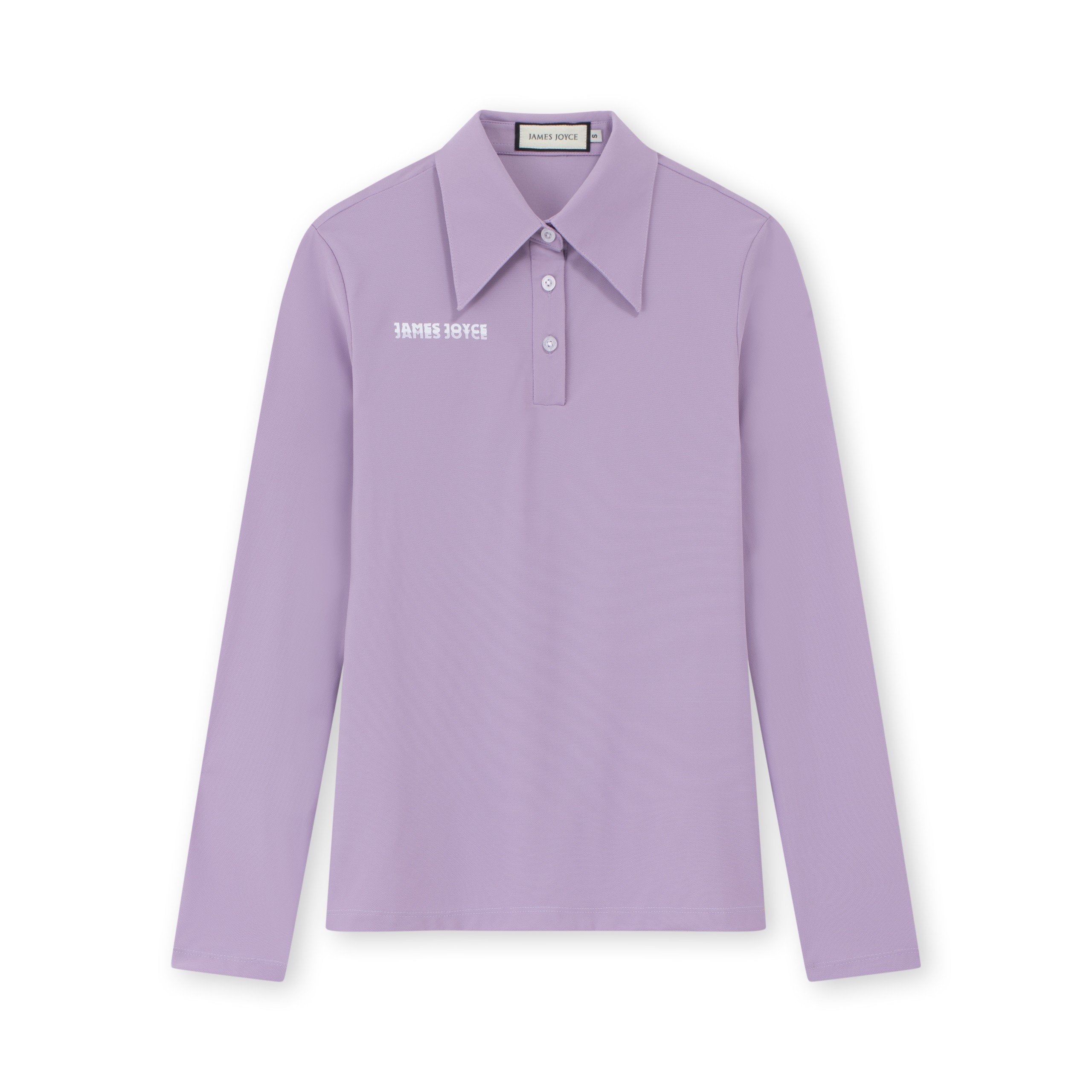 Women Lilac Faded Print Polo