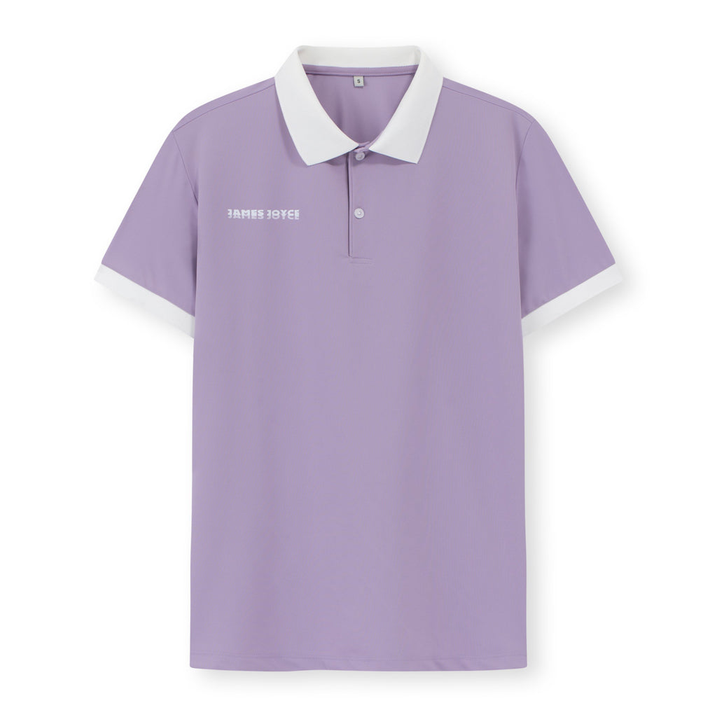 Men Lilac Faded Print polo