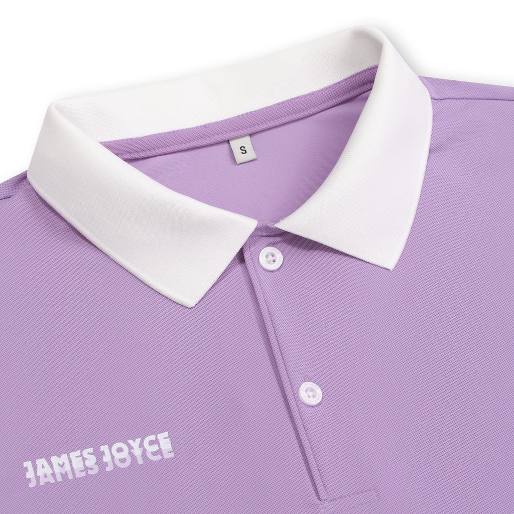Men Lilac Faded Print polo