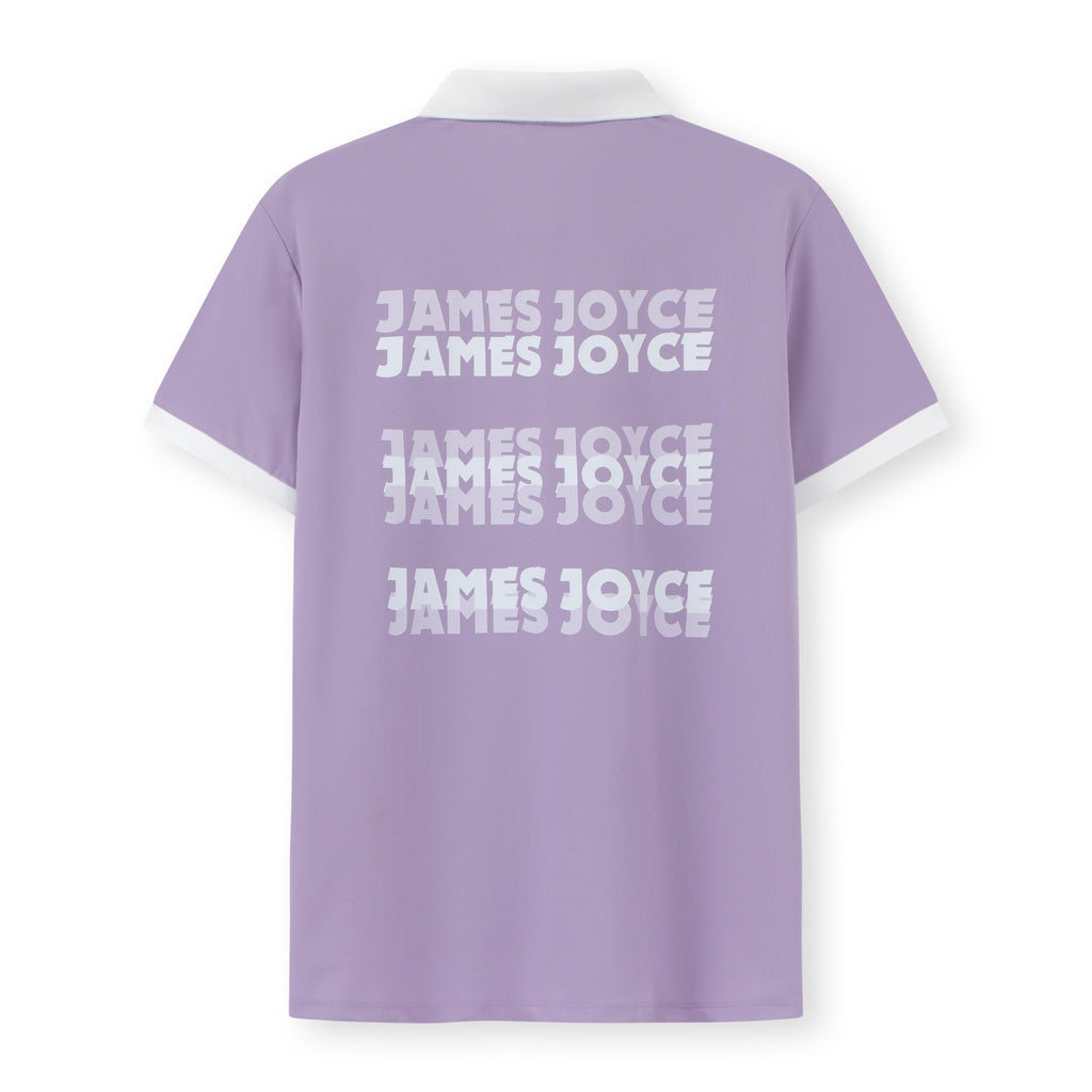 Men Lilac Faded Print polo