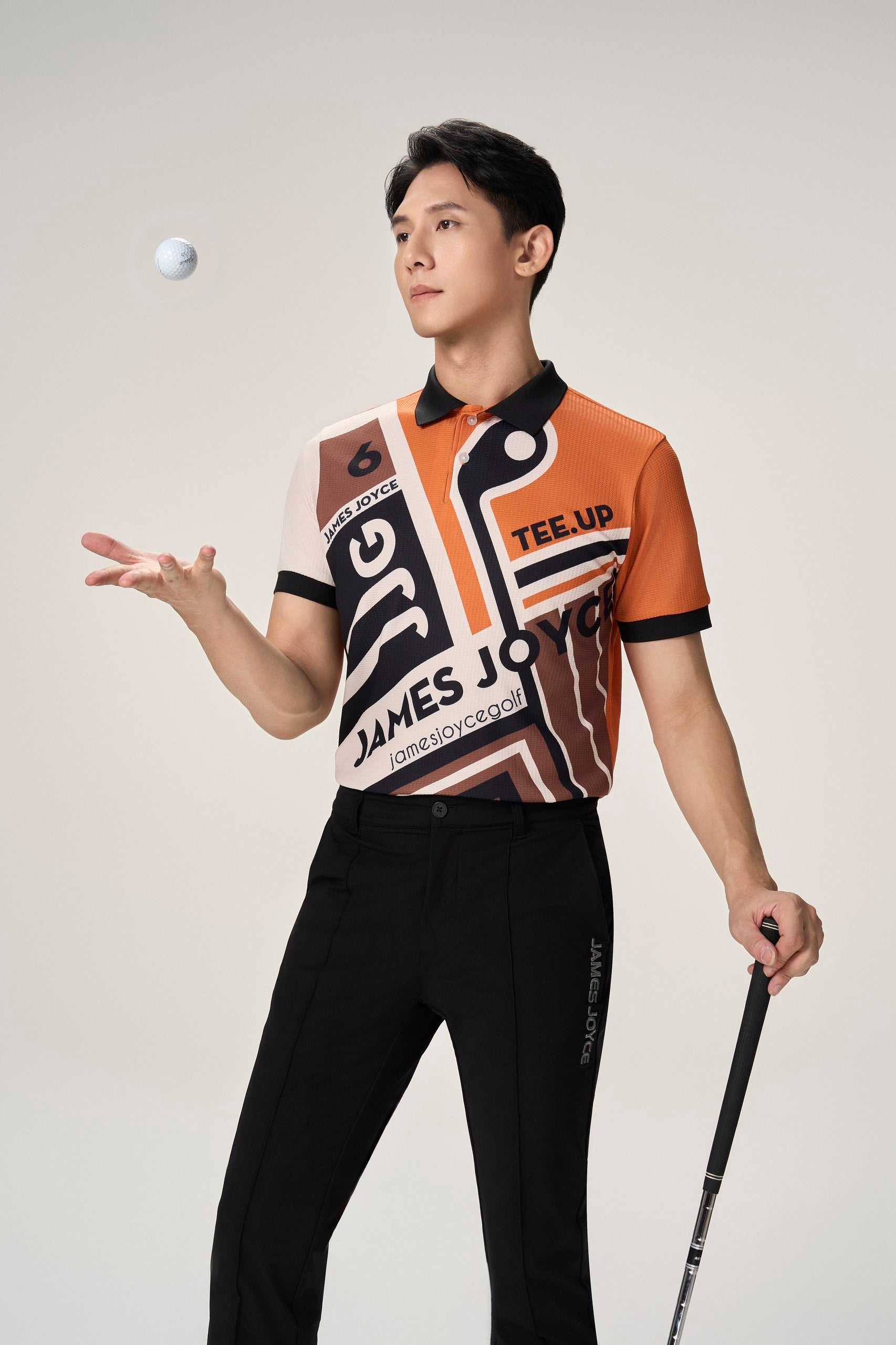 [Set Special] Men Orange Bauhaus Polo + JJG Black Pants