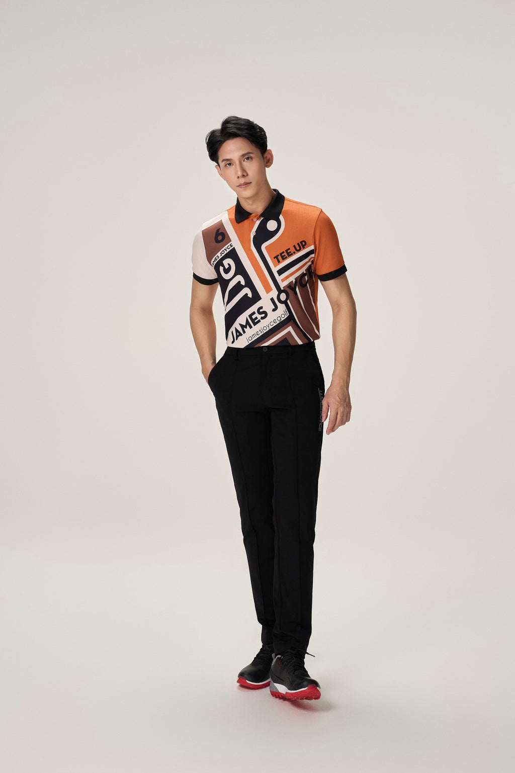 男士 橙色 Bauhaus Polo 衫