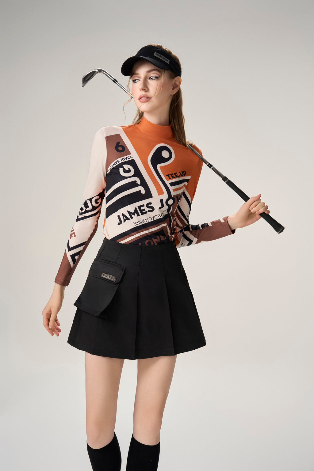 女式橙色包豪斯衬衫