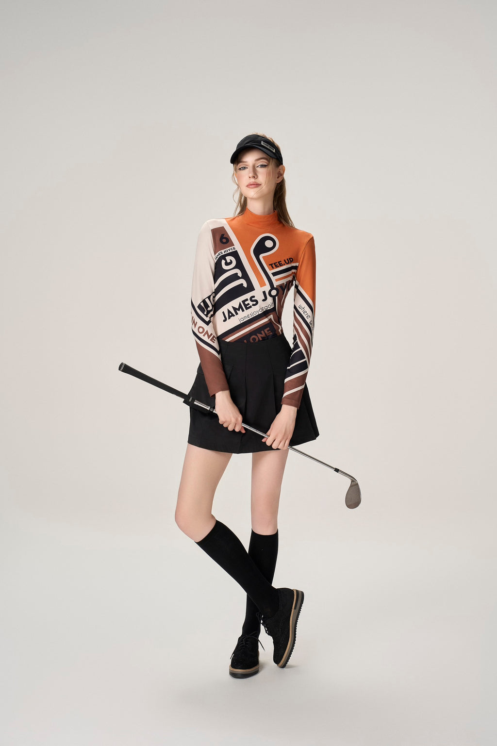 女式橙色包豪斯衬衫