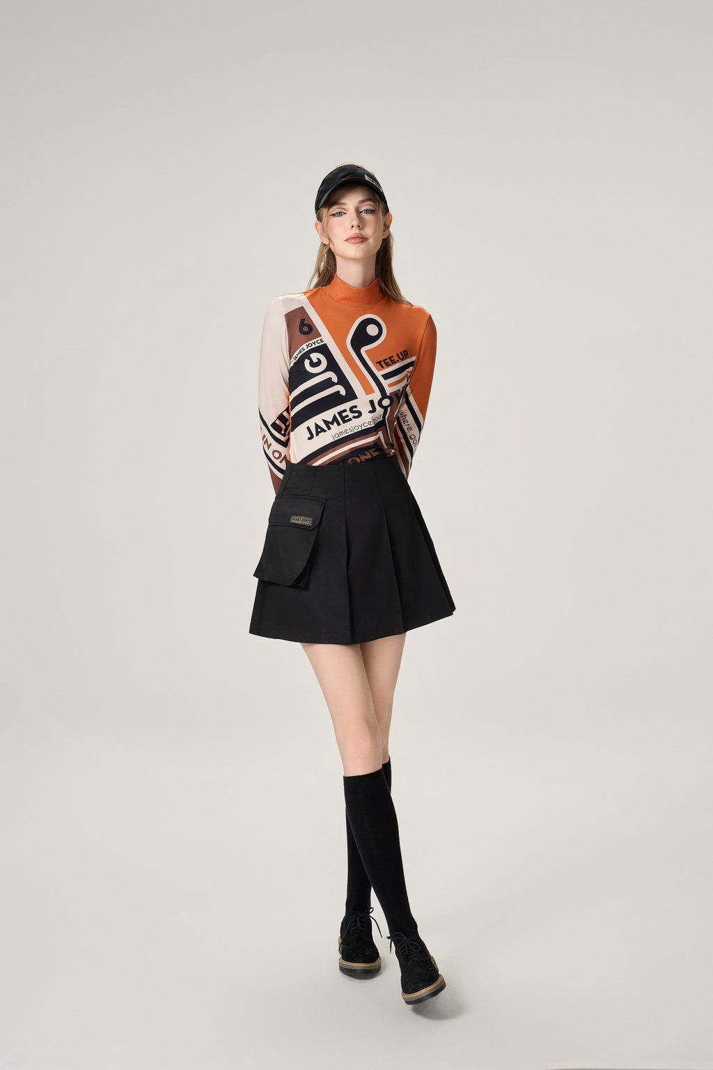 女式橙色包豪斯衬衫