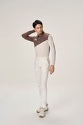 [Set Special] Men Brown & White Shirt + White Pants