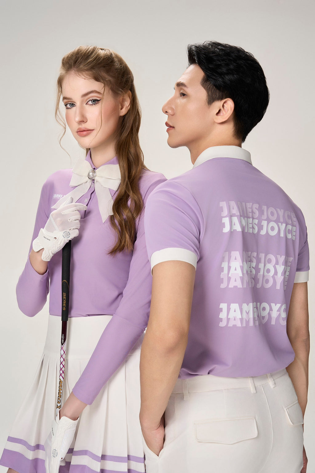 Men Lilac Faded Print polo