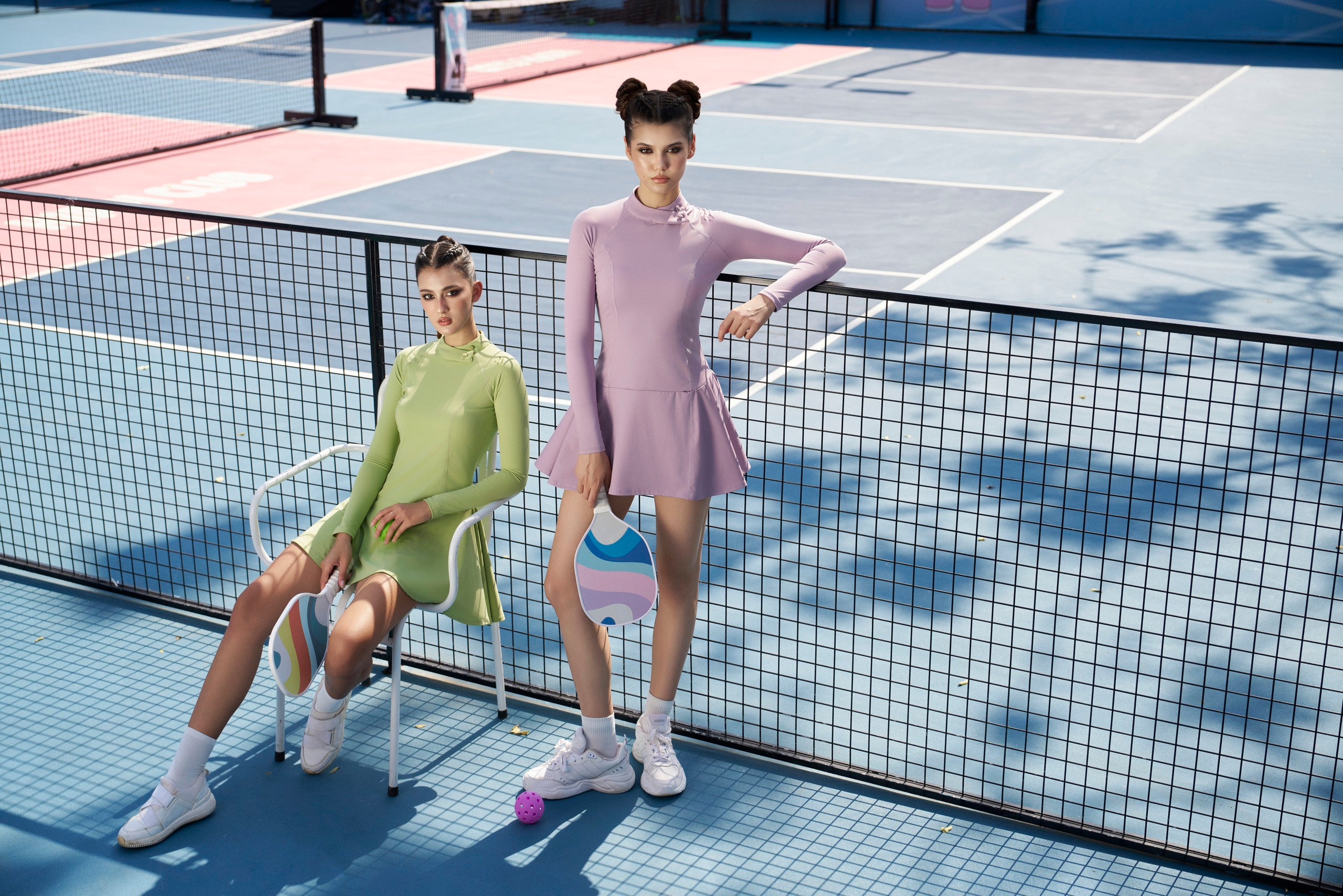 HIGH NECK LONG SLEEVE SPORT DRESS_Avocado