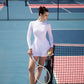 HIGH NECK LONG SLEEVE SPORT DRESS_White