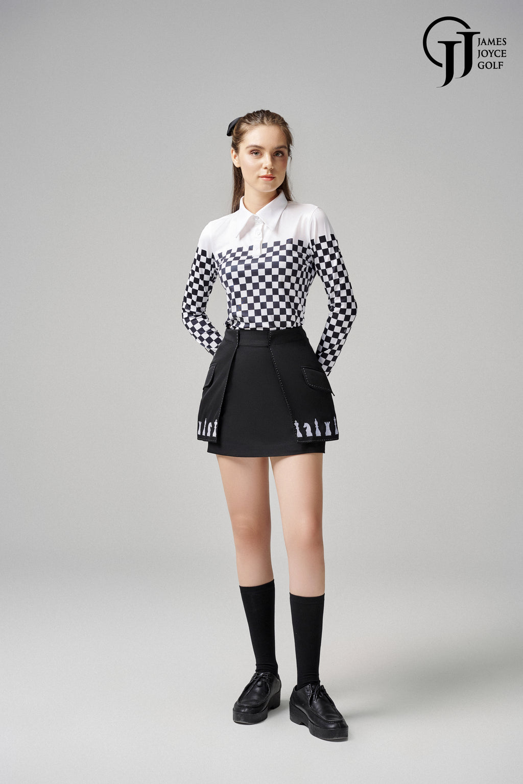 Chess Piece Skirt in Black