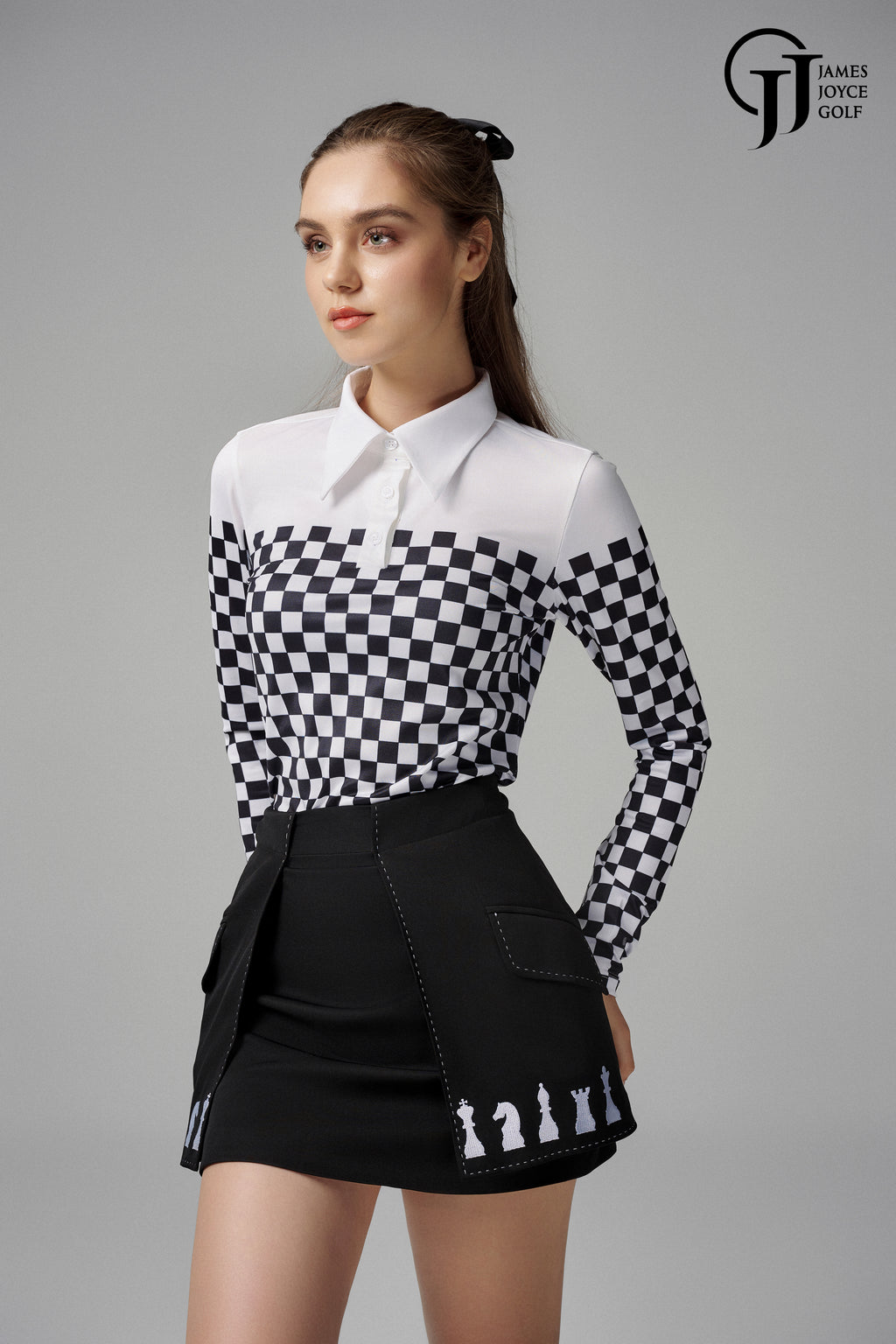 Chess Piece Skirt in Black