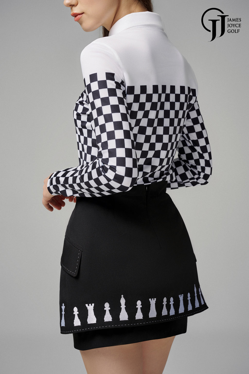 Chess Piece Skirt in Black