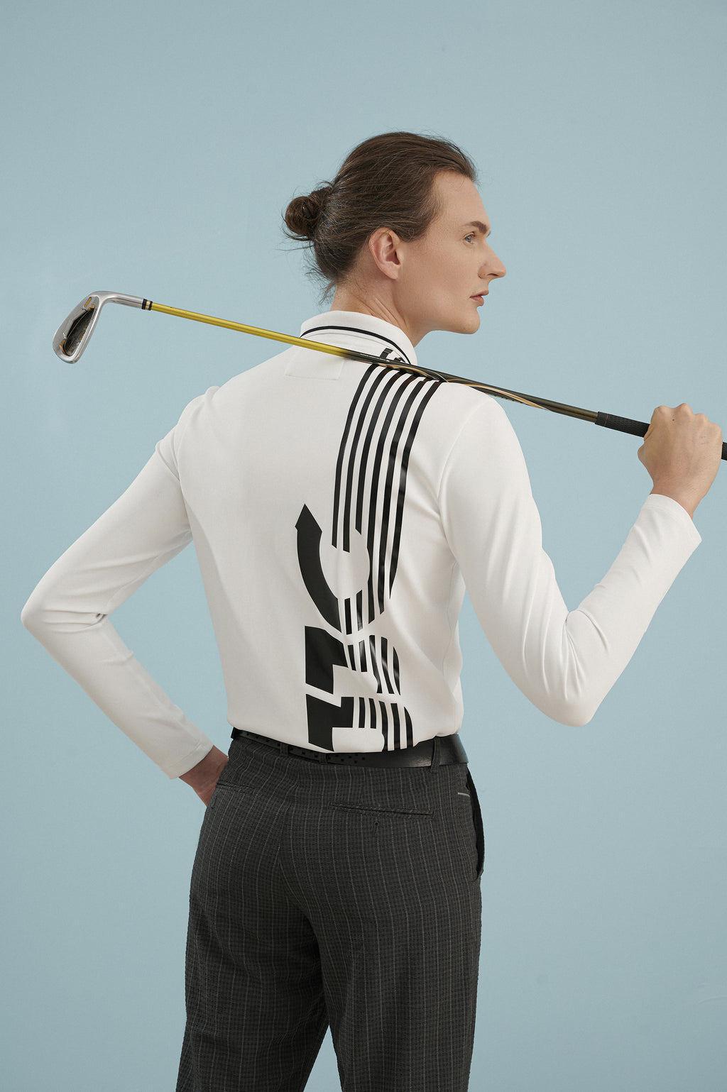 男款 JJG 白色 Polo 衫