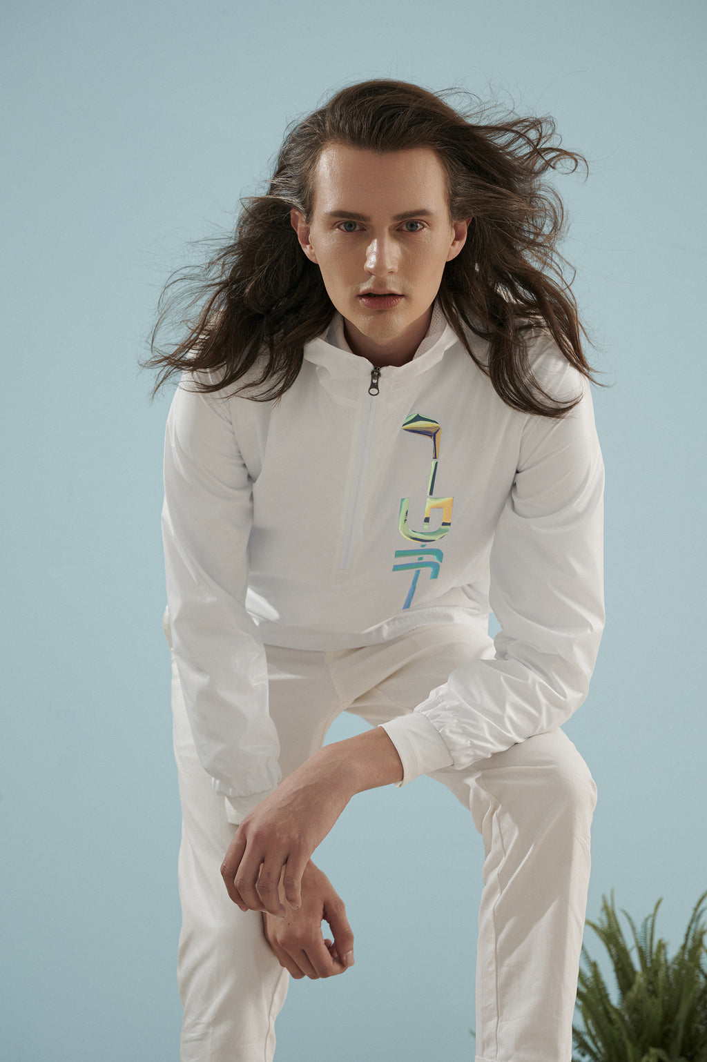 男款 JJG 白色夹克