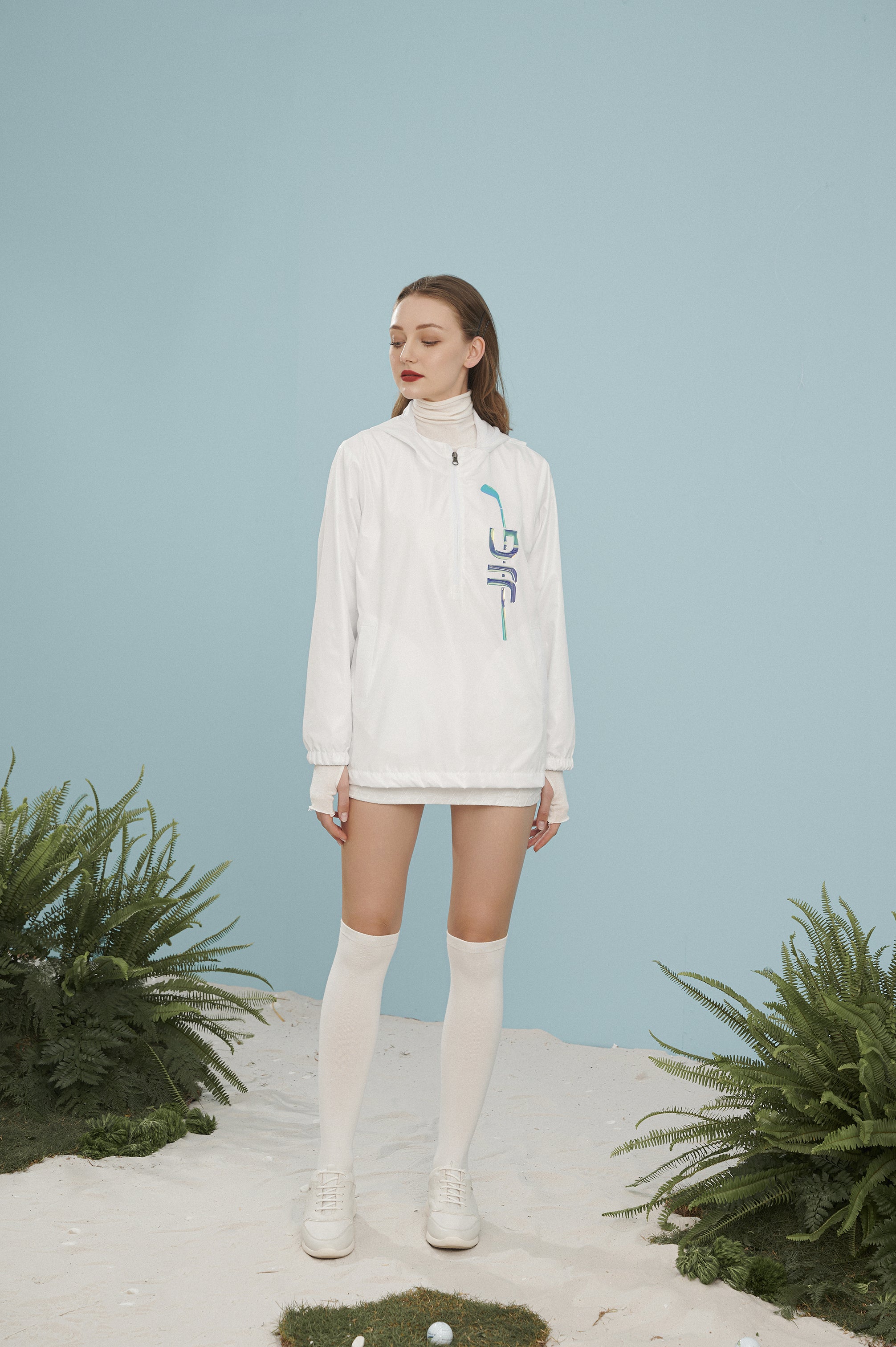 여성용 JJG 화이트 재킷