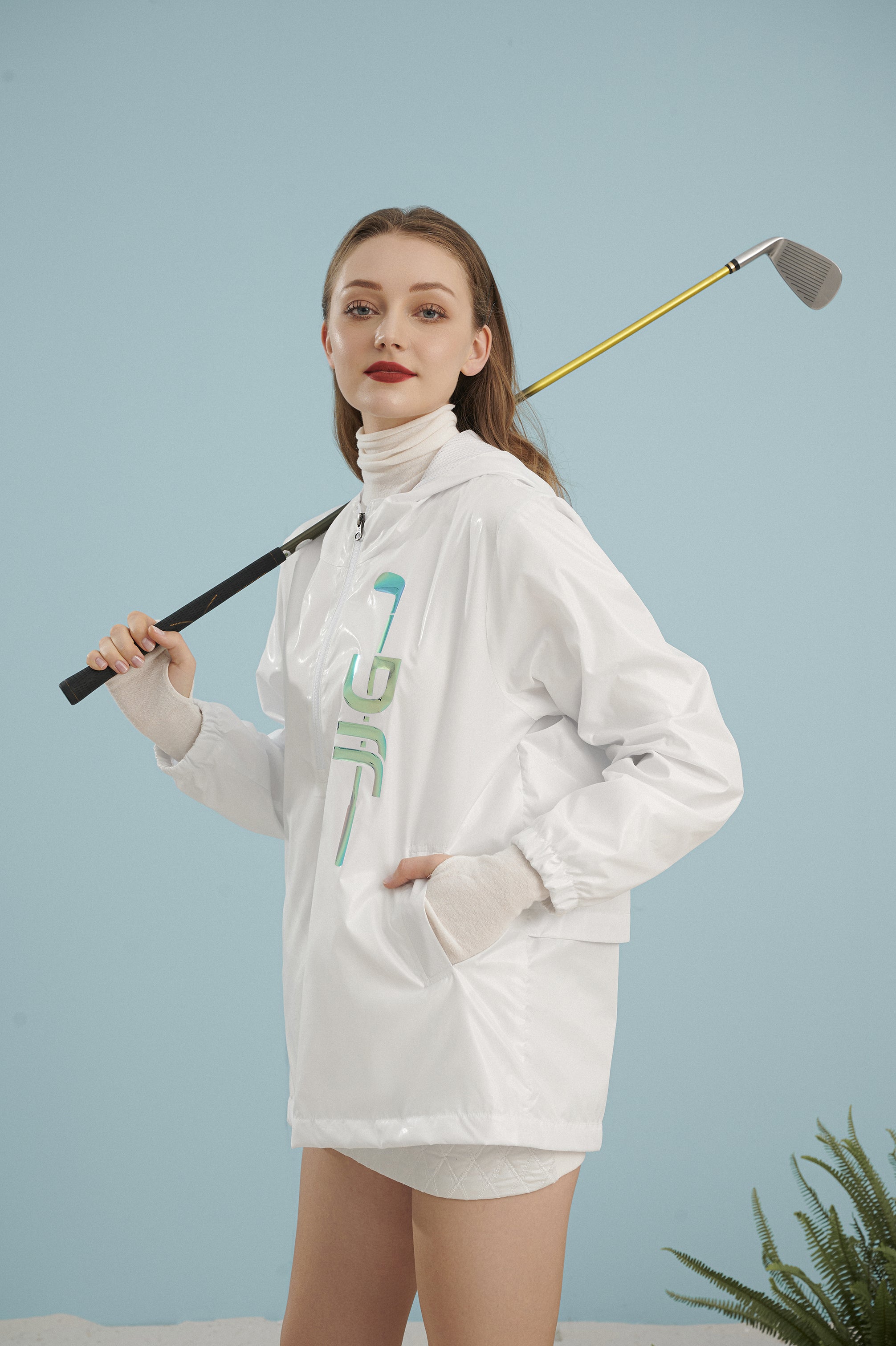 여성용 JJG 화이트 재킷