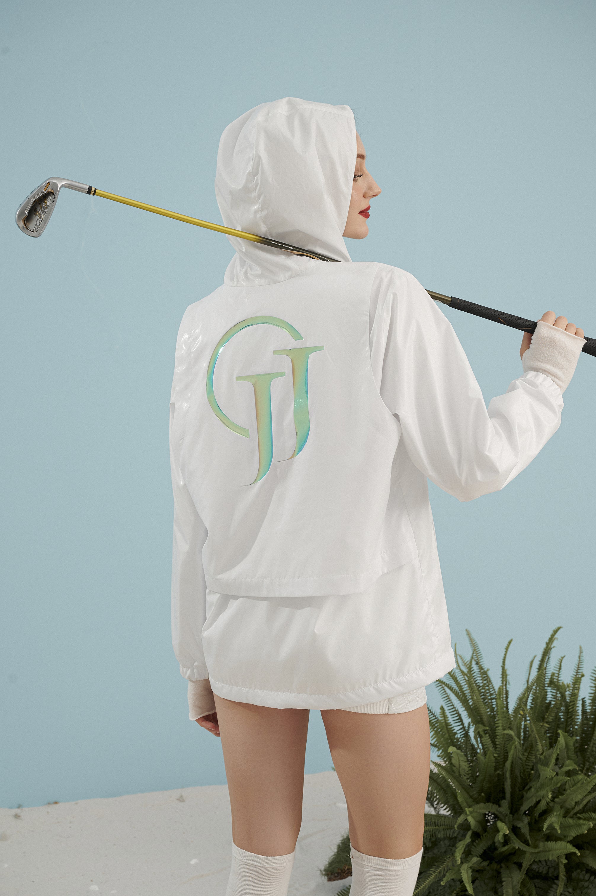 여성용 JJG 화이트 재킷