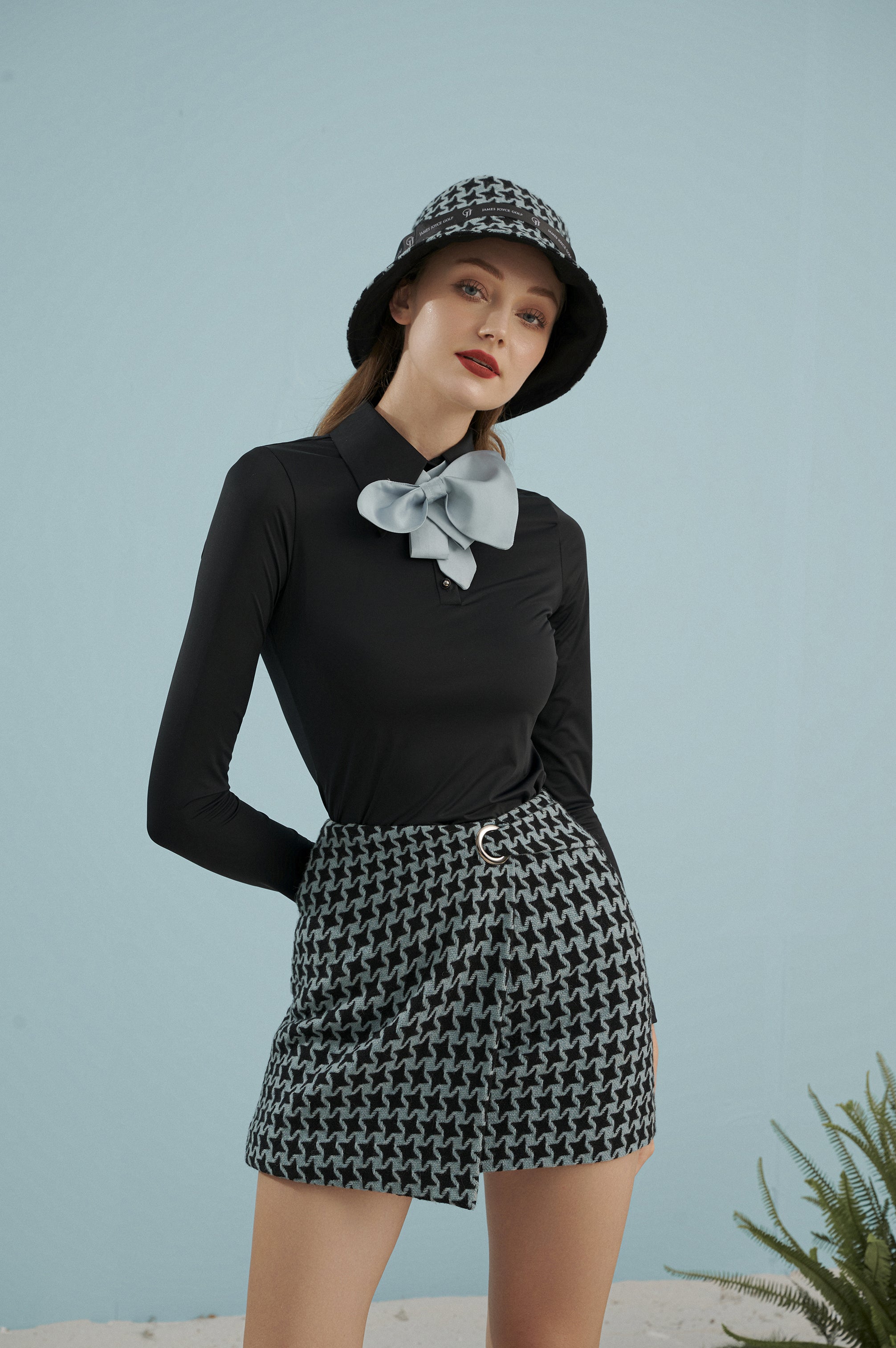 JJG 스카프 블랙 셔츠